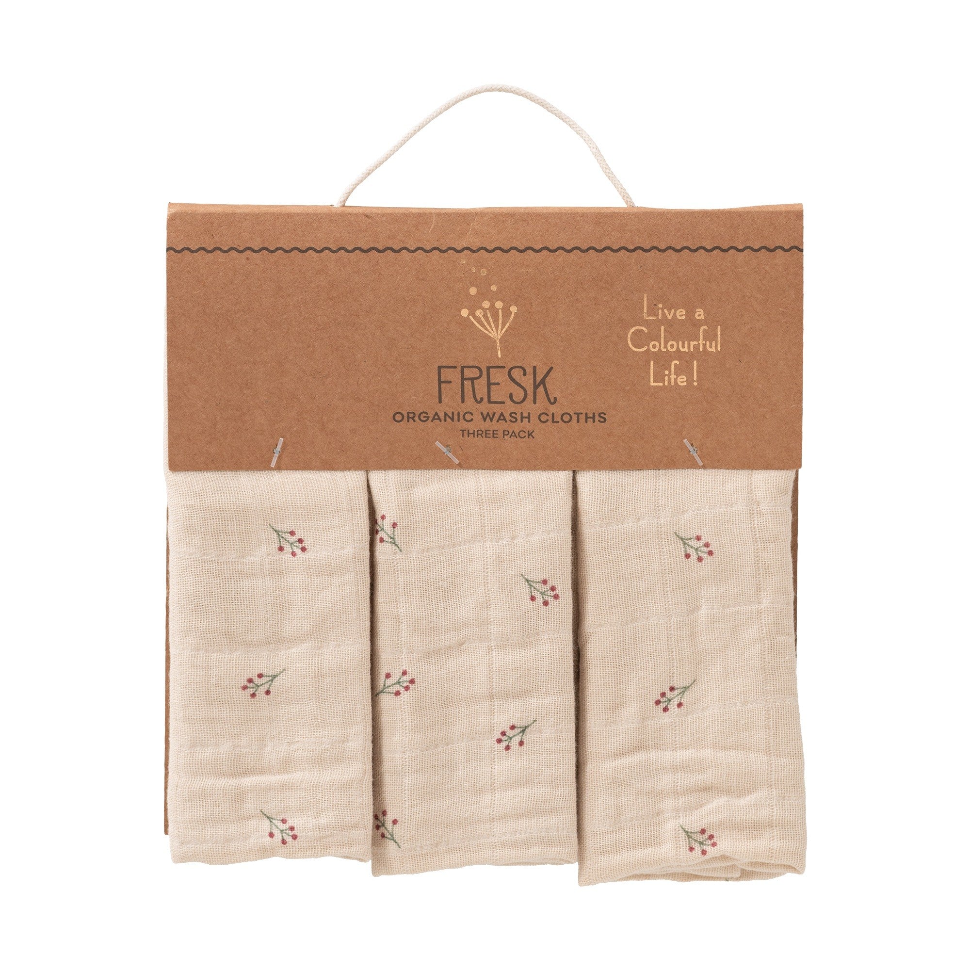 Waschhandschuhe (3er Pack), Berries