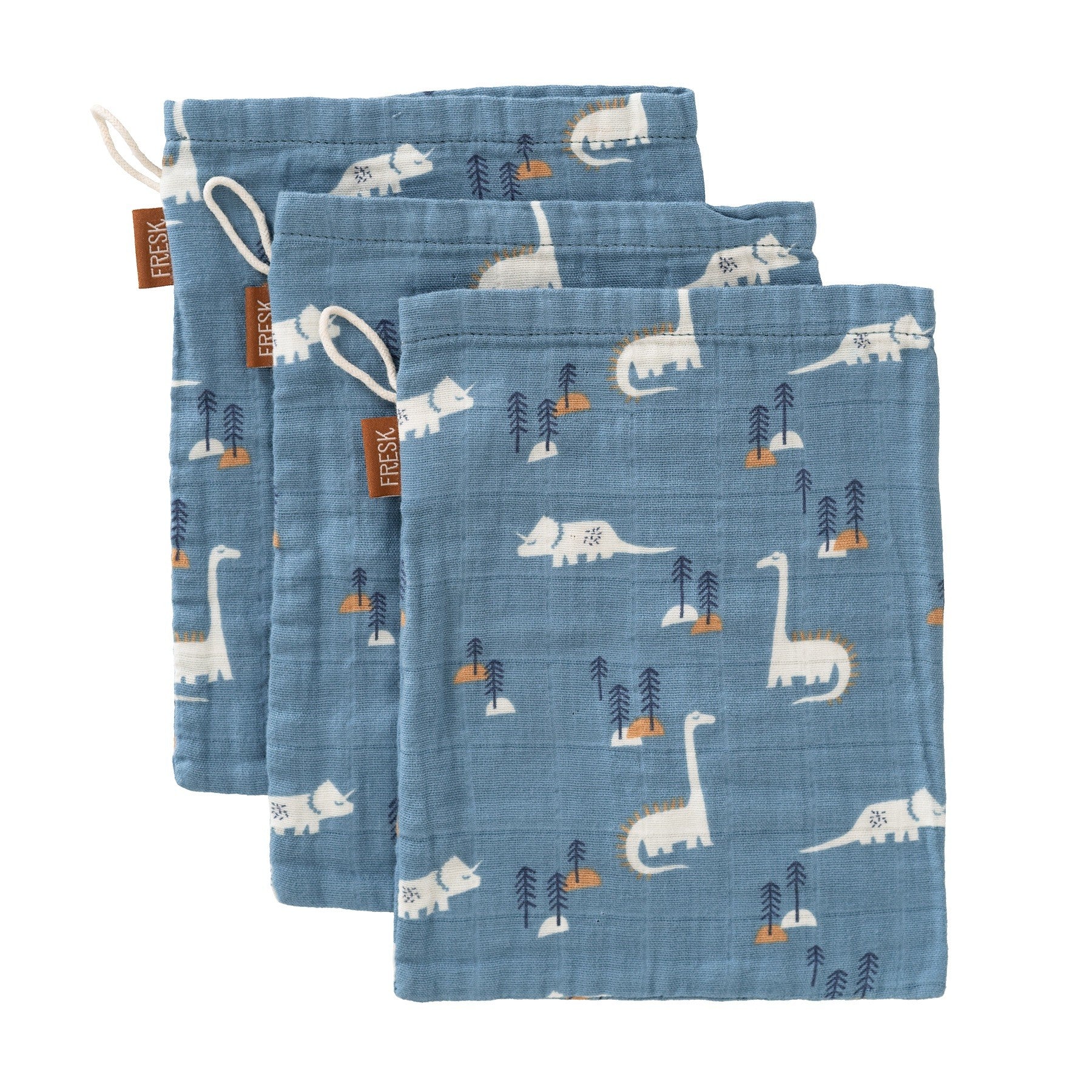 Waschhandschuhe (3er Pack), Dino