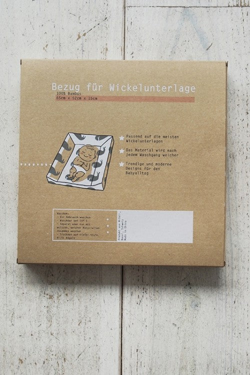 Wickelauflagenbezug, aus Musselin Bambus, 2-lagig, Nachtigall